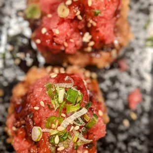 Crispy tuna is a must