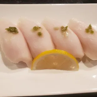 Escolar, kind of looks like squid but it not