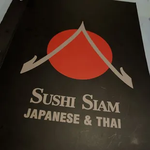 a menu for sushi siam