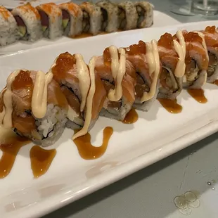 Salmon lover and beauty &amp; beast rolls