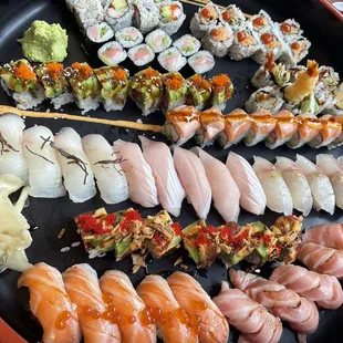 Special rolls -tuna  -yellowtail -flounder  -salmon  -shrimp Amazingggggg