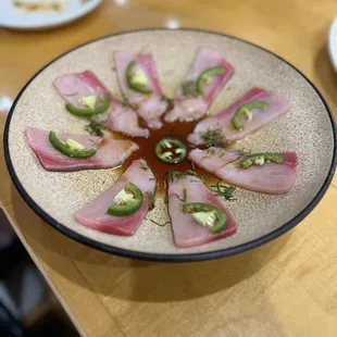 Yellow tail appetizer