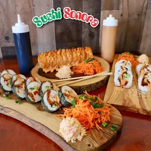 interior, sushi and sashimi