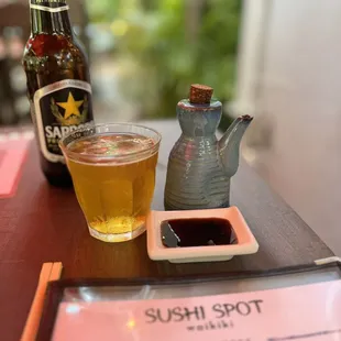 They make their own soy sauce (on the right).