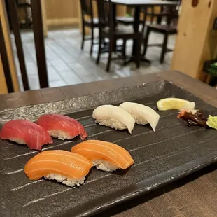 Salmon, Ahi, Walu Nigiri