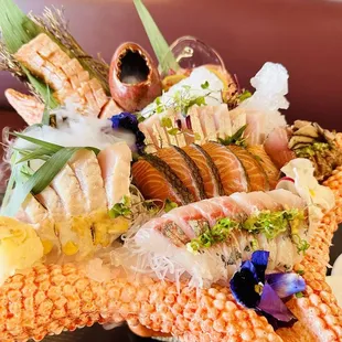 a variety of sushi on a plate