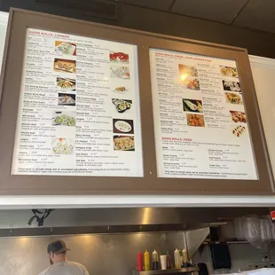 Menu as of July 2022