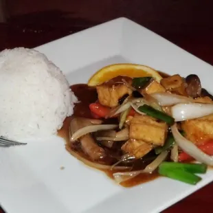 Ginger stir fried (with black bean sauce) lunch portion