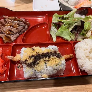 Combo - teriyaki beef and tempura roll