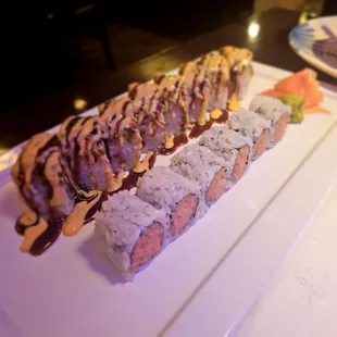 Sushi spicy tuna and Moama