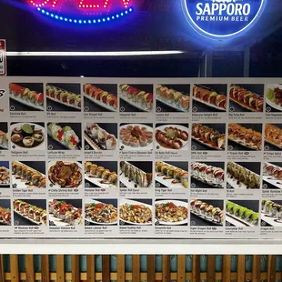 Enlarged menu