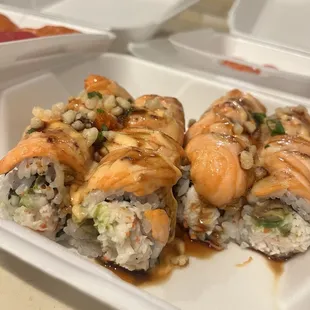 Baked Salmon Roll after delivery