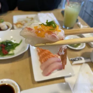 Sweet shrimp sushi