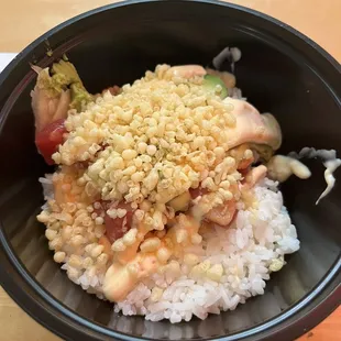 Lunch Special Sushi Bowl. Good, not great.