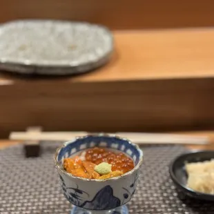 Ikura, Uni, rice bowl