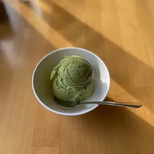 Green tea ice cream