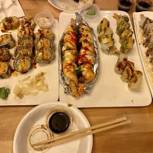 Tuna Mango Roll Godzilla Roll Fire Dragon Roll