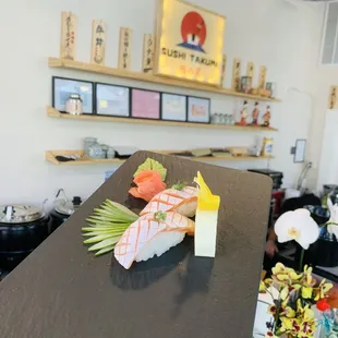 sushi and sashimi, interior