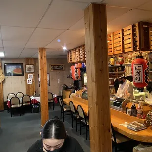 the interior of a restaurant