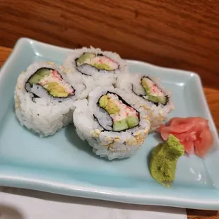 Half of the California roll (Combo 1).