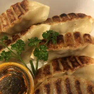 Gyoza had them fry it - so onolicious