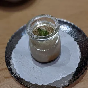Hojicha panna cotta