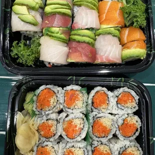 Rainbow Roll, Spicy Tuna