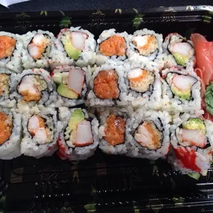 Not apatizing at all. The gyoza and these 3 rolls from their lunch special tasted sour. It wasn't delivered on time. I wouldn't order again