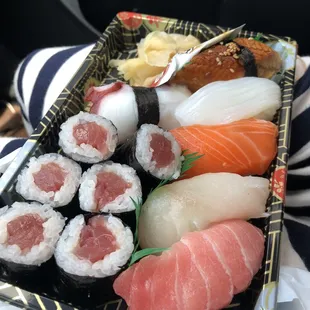 sushi and sashimi, sashimi, sushi, food