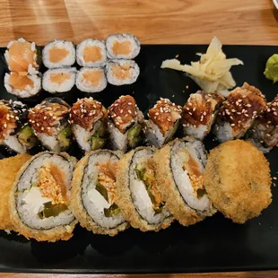 Mexican Roll, Dragon Roll &amp; Salmon Roll