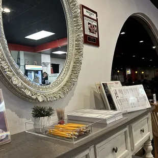 Corner to place  your to go orders.