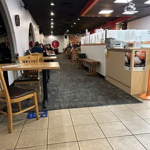 Leading to the indoor seating