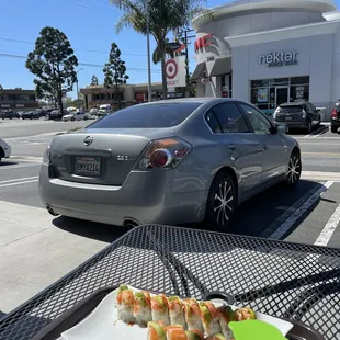 a plate of sushi on a table