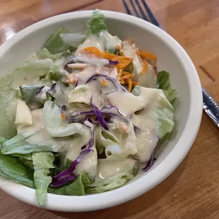 House salad at Sushi Thai Delight in Edmond.