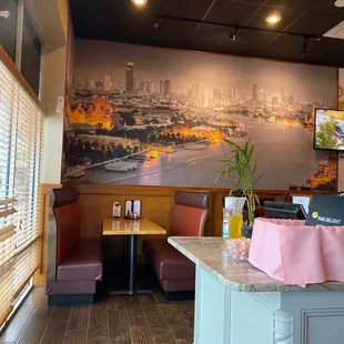 the interior of a restaurant