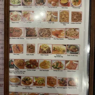 "What our meals look like" section of their menu at Sushi Thai Delight in Edmond.
