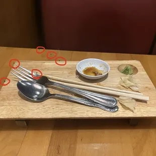 "Little fly problem" aka 8 fruit flies just chilling on the table,  15+ more flying around when I took the pic.