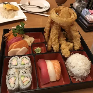 Sushi, Sashimi and Shrimp Tempura
