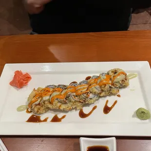 a plate of food on a table