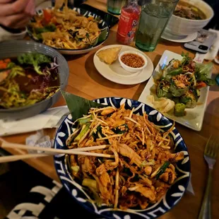 a variety of food on a table