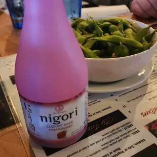 Sake and edamame
