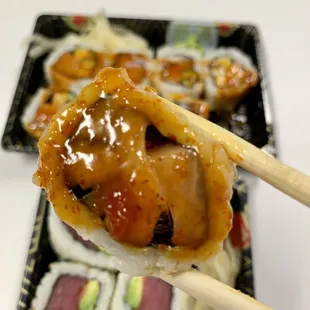 Spicy Yellowtail &amp; Cucumber Roll; IG: @katzlundell