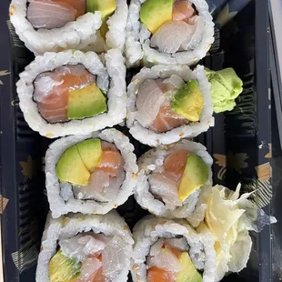 Yellowtail Salmon Avocado Roll