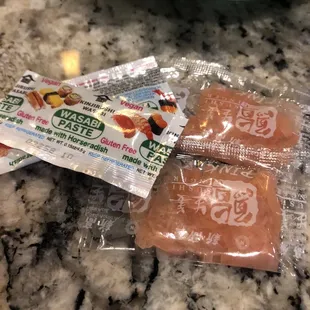 Packaged ginger and wasabi