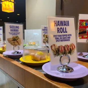 a variety of sushi rolls
