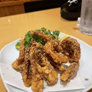 a plate of fried food