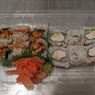 Left: Eel & Avocado Roll
 Right: California Roll
 1/24/2025