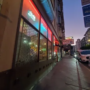 Outside