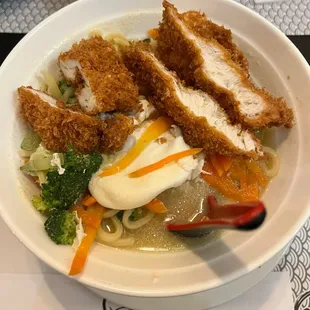 Chicken Katsu Noodle Soup
