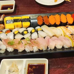 Assorted nigiri.